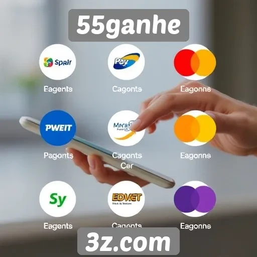 Métodos de pagamento oferecidos pelo 55ganhe